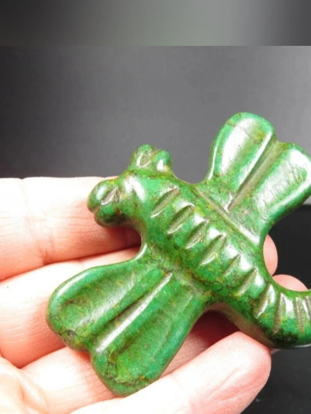 Green Turquoise Dragonfly Pendant